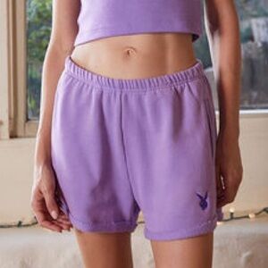 Purple Playboy Sweat Athletic Shorts by Pacsun